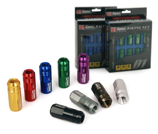 картинка Комплект гаек D1 Spec 52 мм закрытые, красные М12 х 1.25 магазин  StreetTuning 