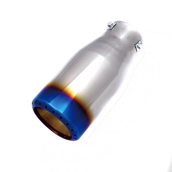 картинка Насадка на глушитель HKS Style, с синим напылением D-51*101 мм L-220 мм магазин  StreetTuning 