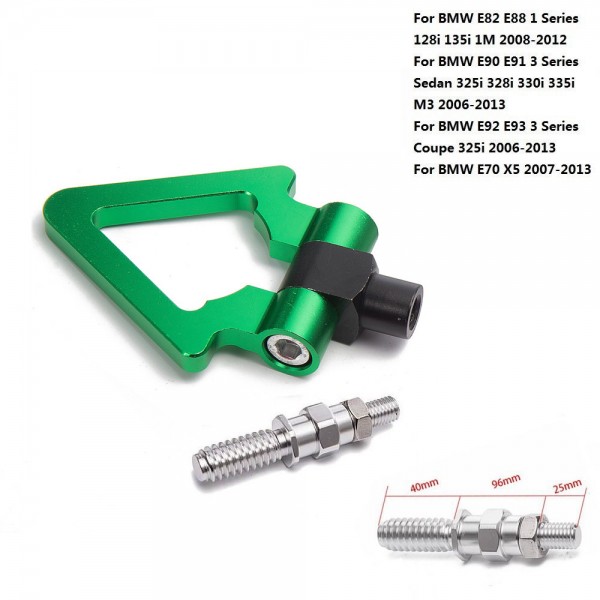 картинка Буксировочный крюк "Стрелка" для BMW E82 E88 E90 E91 E92 E93, зеленый магазин  StreetTuning 