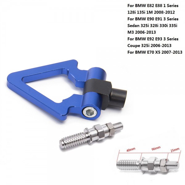 картинка Буксировочный крюк "Стрелка" для BMW E82 E88 E90 E91 E92 E93, синий магазин  StreetTuning 