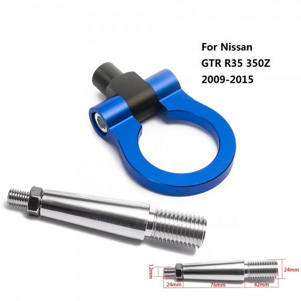 картинка Буксировочное кольцо для Nissan GTR R35 350Z 09-15, синее магазин  StreetTuning 