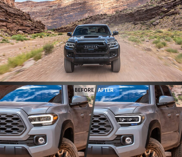 картинка Передние фары для Toyota Tacoma с 2015 по 2019 г магазин  StreetTuning 