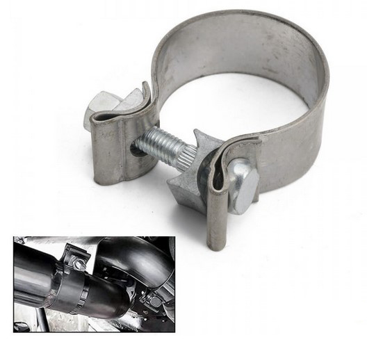 картинка Хомут для глушителя (выхлопной трубы) ремонтный, узкий, диаметр 63 мм магазин  StreetTuning 