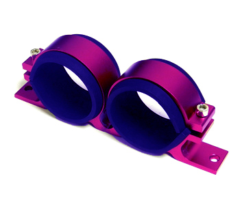 картинка Брегет для установки 2-ух топливных насосов 60 мм , фиолетовый. магазин  StreetTuning 