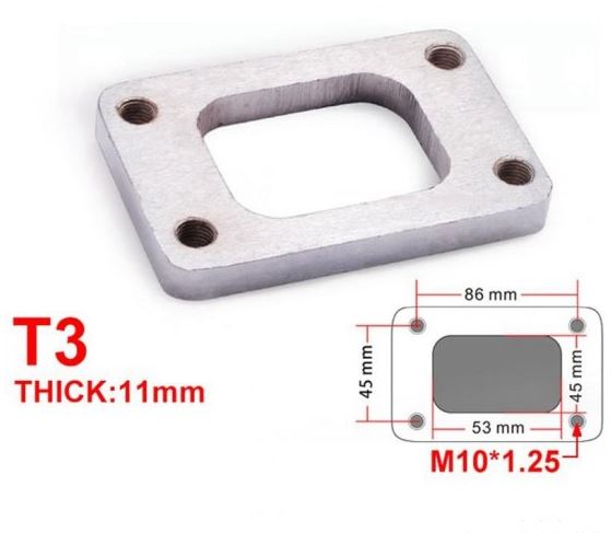 картинка Фланец коллектора на турбину T3 магазин  StreetTuning 