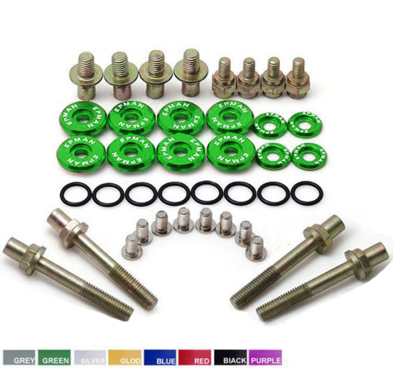 картинка Болты с шайбами крышки клапанов Epman для Honda, зеленые магазин  StreetTuning 