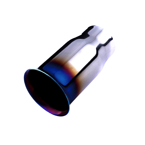 картинка Насадка на глушитель HKS Style, с синим напылением D-63*89 мм L-150 мм магазин  StreetTuning 