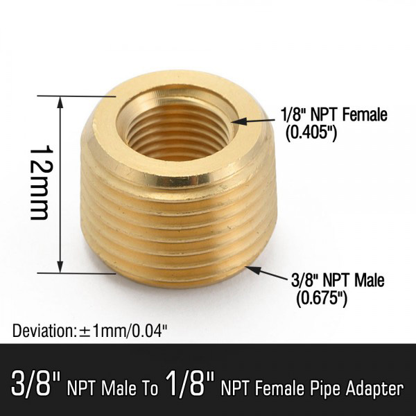 картинка Фитинг переходник 3/8" NPT папа - мама 1/8" NPT магазин  StreetTuning 