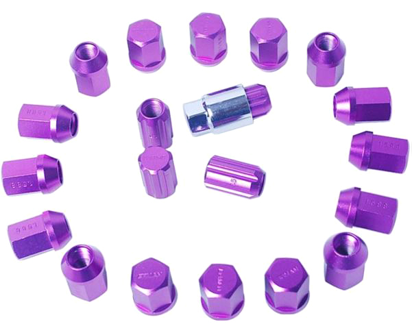 картинка Комплект гаек EPMAN RACING RS, фиолетовые М12 х 1.5 магазин  StreetTuning 