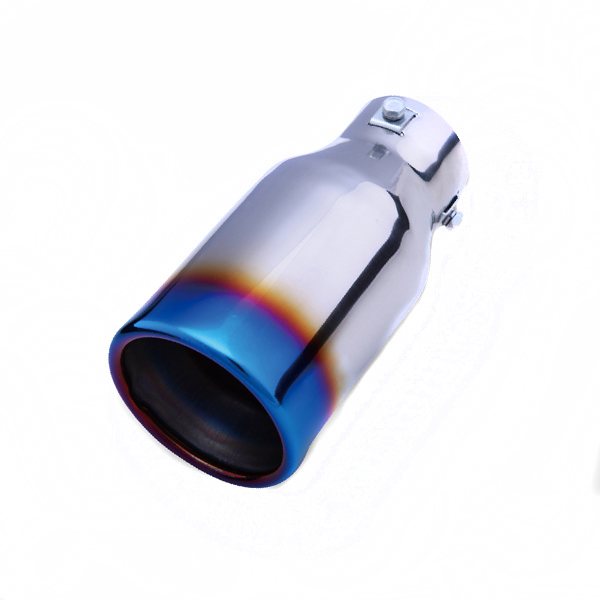 картинка Насадка на глушитель HKS Style, с синим напылением D-63*89 мм L-185 мм магазин  StreetTuning 