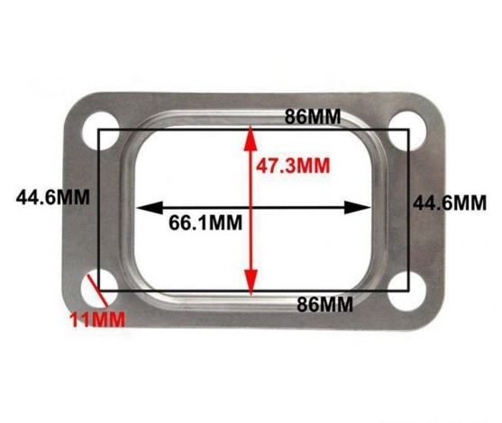 картинка Прокладка под турбину   T3,  T34, T35, T38, GT35, GT35R. магазин  StreetTuning 