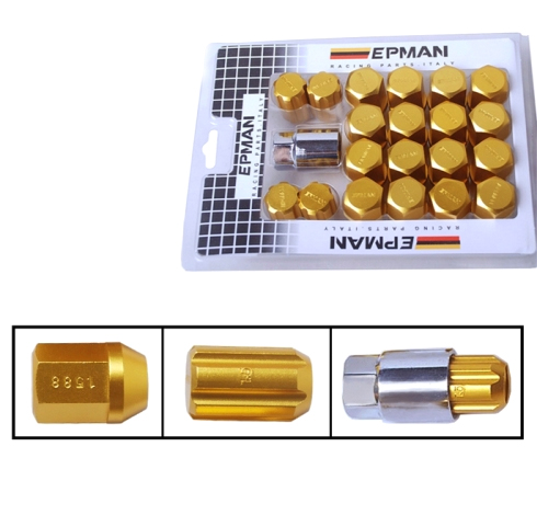 картинка Комплект гаек EPMAN RACING RS, золотые М12 х 1.25 магазин  StreetTuning 