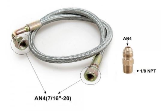 картинка Набор/шланг на подачу масла для турбины T3/T4 магазин  StreetTuning 