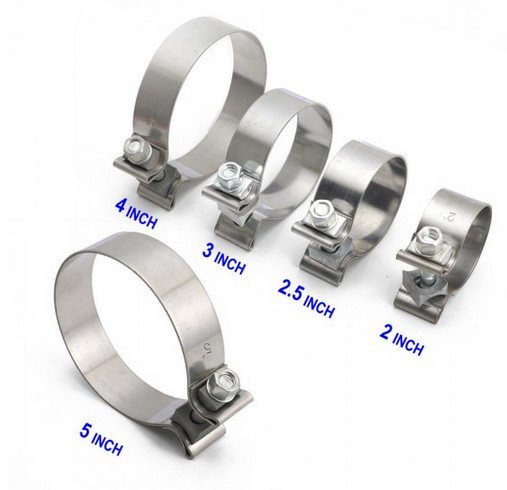 картинка Хомут для глушителя (выхлопной трубы) ремонтный, узкий, диаметр 70 мм магазин  StreetTuning 