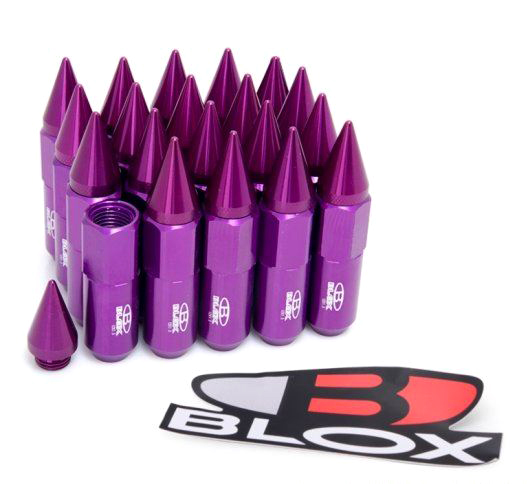 картинка Комплект гаек Blox style с наконечником , фиолетовые М12 х 1.25 магазин  StreetTuning 