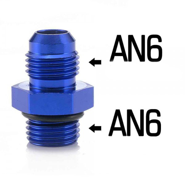 картинка Фитинг переходник папа AN6 - папа AN6 ORB магазин  StreetTuning 