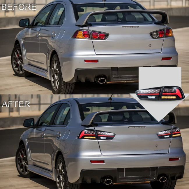 картинка Задние фары для Mitsubishi Lancer EVO X 2008-2018 г тип 2 smoked магазин  StreetTuning 
