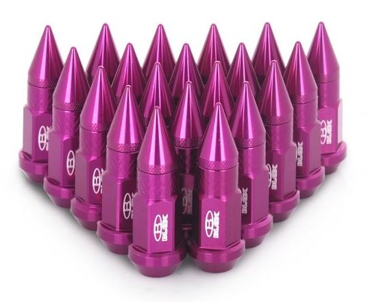 картинка Комплект гаек Blox style с наконечником 80 мм , фиолетовый М12 х 1.5 магазин  StreetTuning 