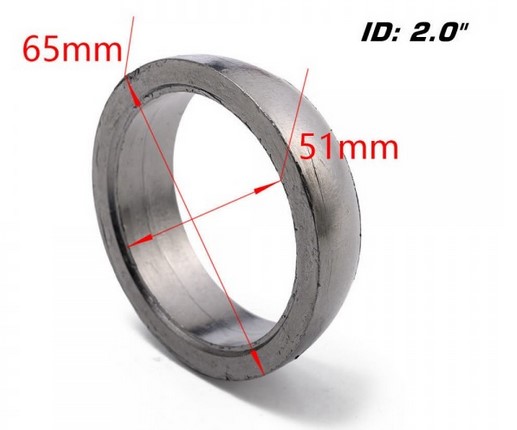 картинка Прокладка-пончик даун-пайпа графит, 51 мм магазин  StreetTuning 