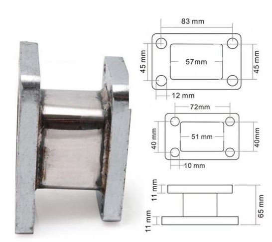 картинка Фланец переходной T3-T25 магазин  StreetTuning 
