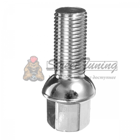 картинка Колесный болт Starleks M14x1.5 высота 32 мм, сфера, ключ 17 мм, хром магазин  StreetTuning 