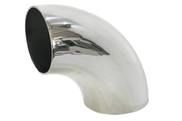 картинка Отвод нержавеющий приварной 90 гр зеркальный AISI304 51 мм х 1,5 мм магазин  StreetTuning 
