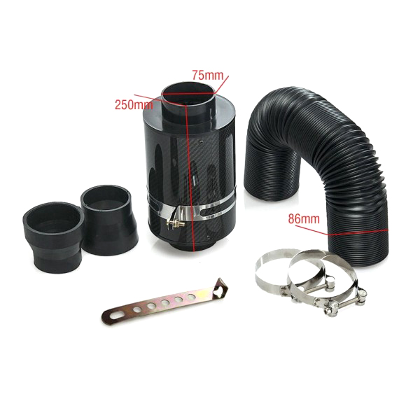 картинка Холодный впуск с фильтром нулевого сопротивления под карбон,универсальный магазин  StreetTuning 