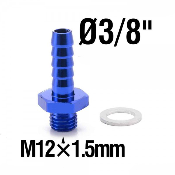картинка Фитинг адаптер переходник папа М12х1.5 - папа 3/8 ( 10мм) магазин  StreetTuning 