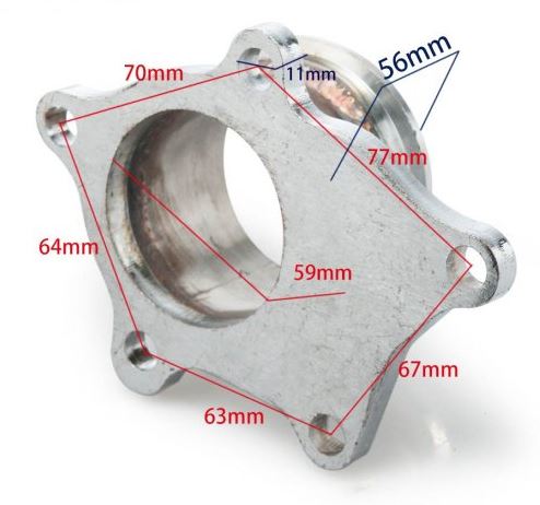 картинка Фланец переходной  T3/T4 5Болтов - 2.5" V-Band магазин  StreetTuning 