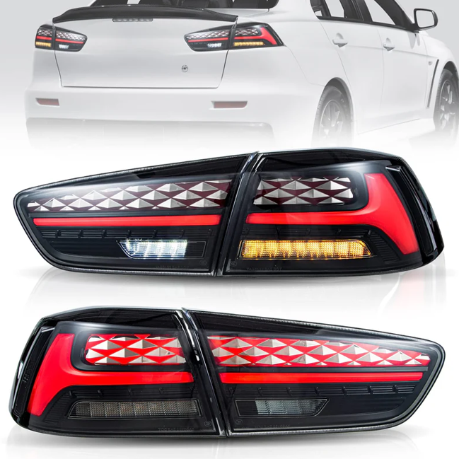 картинка Задние фары для Mitsubishi Lancer EVO X 2008-2018 г тип 2 smoked магазин  StreetTuning 