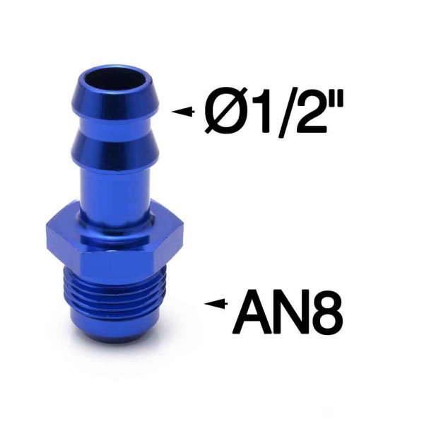 картинка Фитинг адаптер переходник папа AN8 - папа 1/2 ( 13 мм) магазин  StreetTuning 