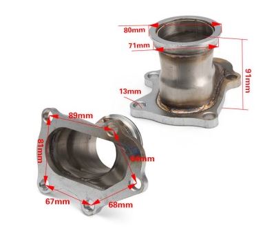картинка Фланец для турбины TD04 переход на V-Band 2,5" Downpipe магазин  StreetTuning 