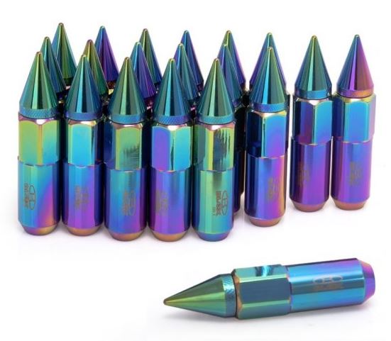 картинка Комплект гаек Blox style с наконечником , неохром М12 х 1.5 магазин  StreetTuning 