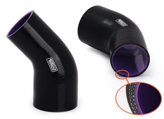 картинка Силиконовый патрубок Epman переходной 76-83 мм, 45 гр. магазин  StreetTuning 