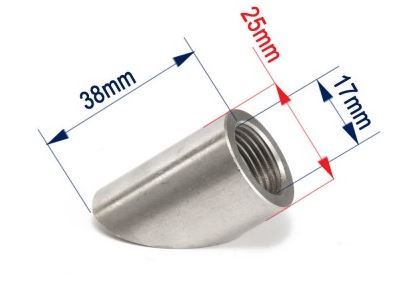картинка Адаптер для вварки кислородного датчика M18*1.5 45 градусов магазин  StreetTuning 