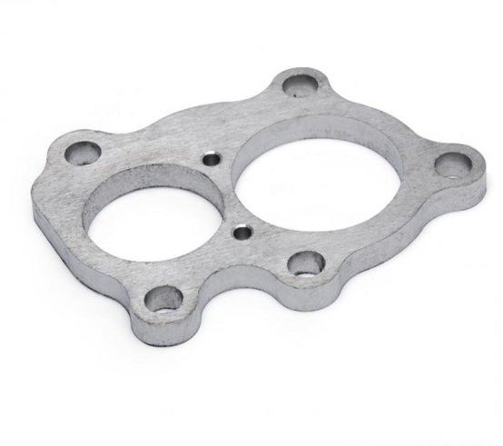 картинка Фланец под турбину T25 T210 GT30 GT32 с двойным выходным отверстием магазин  StreetTuning 