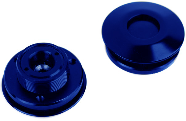 картинка Спортивные нажимные замки капота Epman, цвет синий магазин  StreetTuning 