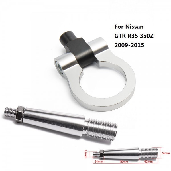 картинка Буксировочное кольцо для Nissan GTR R35 350Z 09-15, серебряное магазин  StreetTuning 