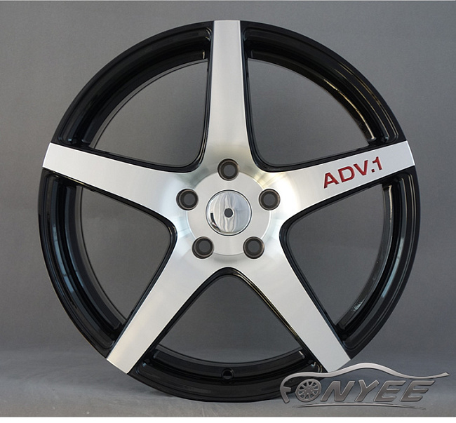 картинка Диски ADV.1 5 R18 J8 ET+35 5x114,3 черные матовые + серебро магазин  StreetTuning 