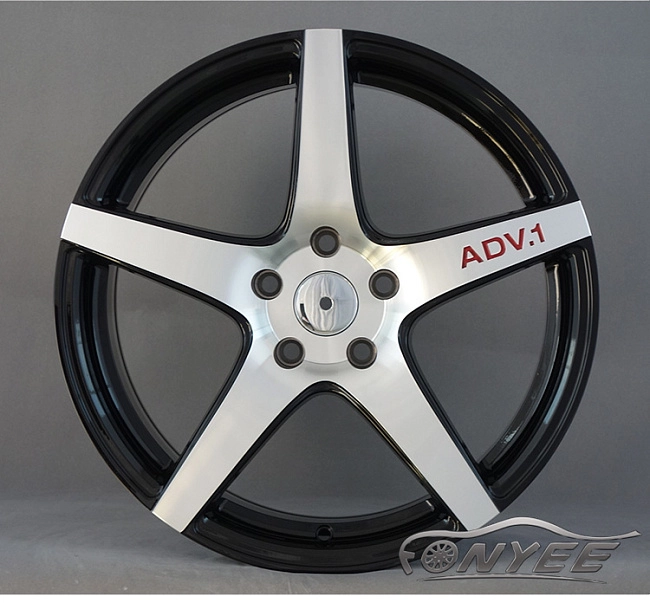 картинка Диски ADV.1 5 R18 J8 ET+35 5x108 черные матовые + серебро магазин  StreetTuning 
