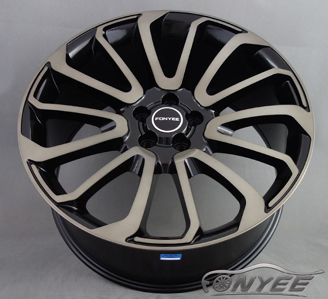 картинка Новые диски Range Rover Autobiography Wheels HSE Sport R22 5x120 ET45 J10 черный глянец + серебро с оттенком бронзы магазин  StreetTuning 