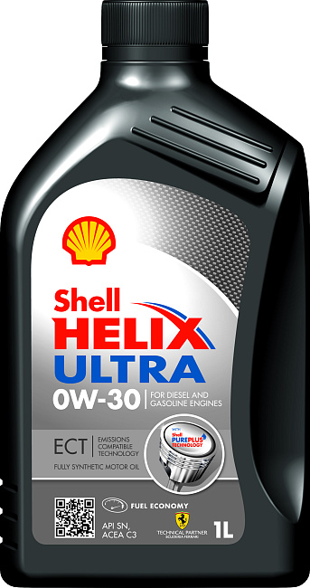 картинка Синтетическое моторное масло Shell Helix Ultra ECT C2/C3 0W-30 - 1 л магазин  StreetTuning 