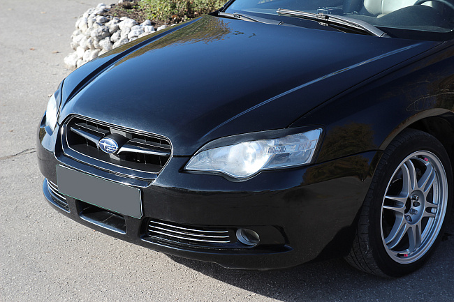 картинка Subaru Legacy 2003—2006 Накладки на передние фары (реснички) компл.-2 шт. магазин  StreetTuning 