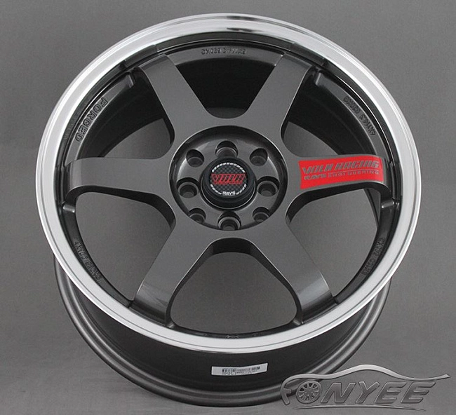 картинка Новые диски Rays TE37 R17 4X114,3/4X100 ET38 J7,5 серые глянцевые + полированная полка магазин  StreetTuning 
