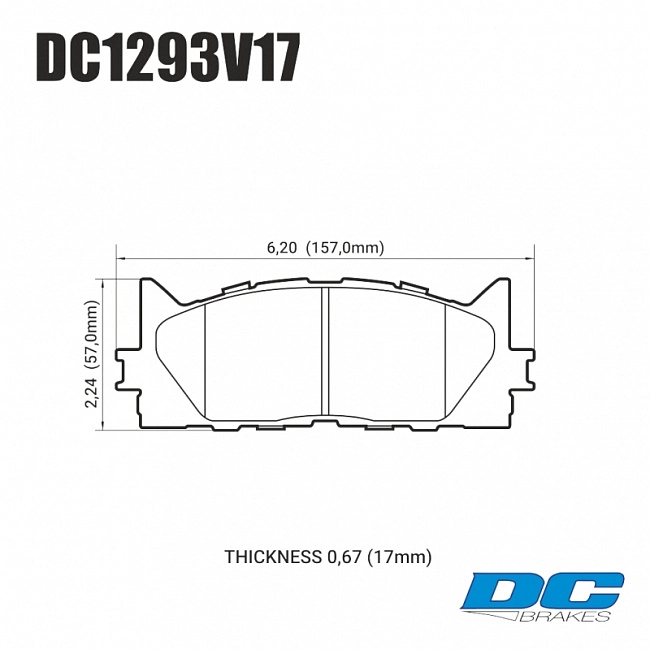 картинка Колодки тормозные DC1293V17 DC brakes Street STR.S, передние TOYOTA CAMRY 2007-> магазин  StreetTuning 