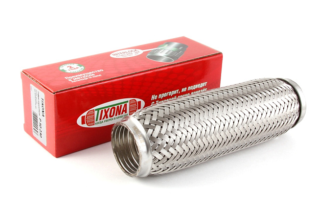 картинка Гофра глушителя Tixona (сталь 304 с внутренним металлорукавом) 50*230 магазин  StreetTuning 