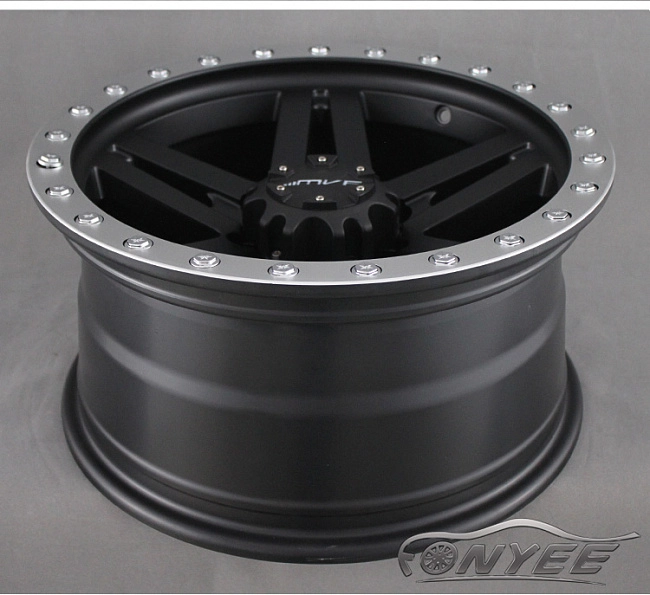 картинка Новые диски MVF-957 R17 6X139,7 ET-15 J8,5 черный мат + серебро болтики магазин  StreetTuning 