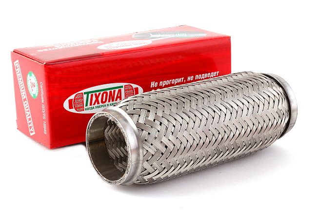 картинка Гофра глушителя Tixona (сталь 304 трехслойная) 55*200 магазин  StreetTuning 
