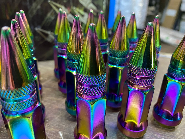 картинка Комплект гаек пики (пули) Starleks, 12х1.25 , цвет неохром, 20 шт. магазин  StreetTuning 