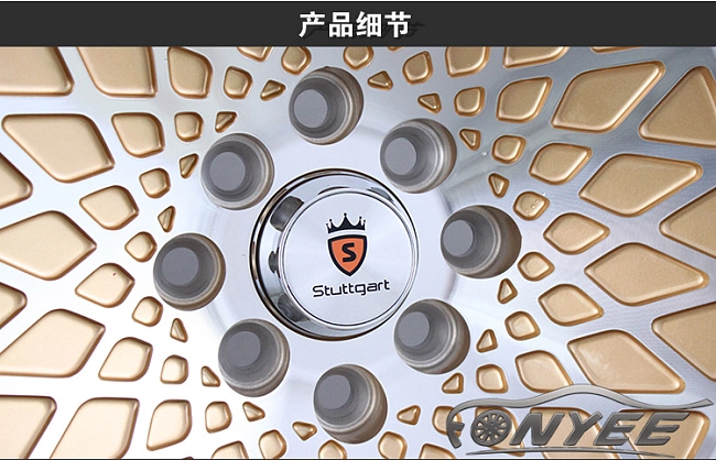 картинка Новые диски Stuttgart ST7 R15 4X100/114,3 ET25 J8, золотые магазин  StreetTuning 
